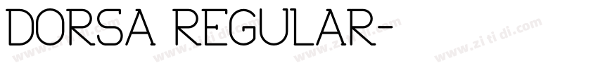 DORSA REGULAR字体转换